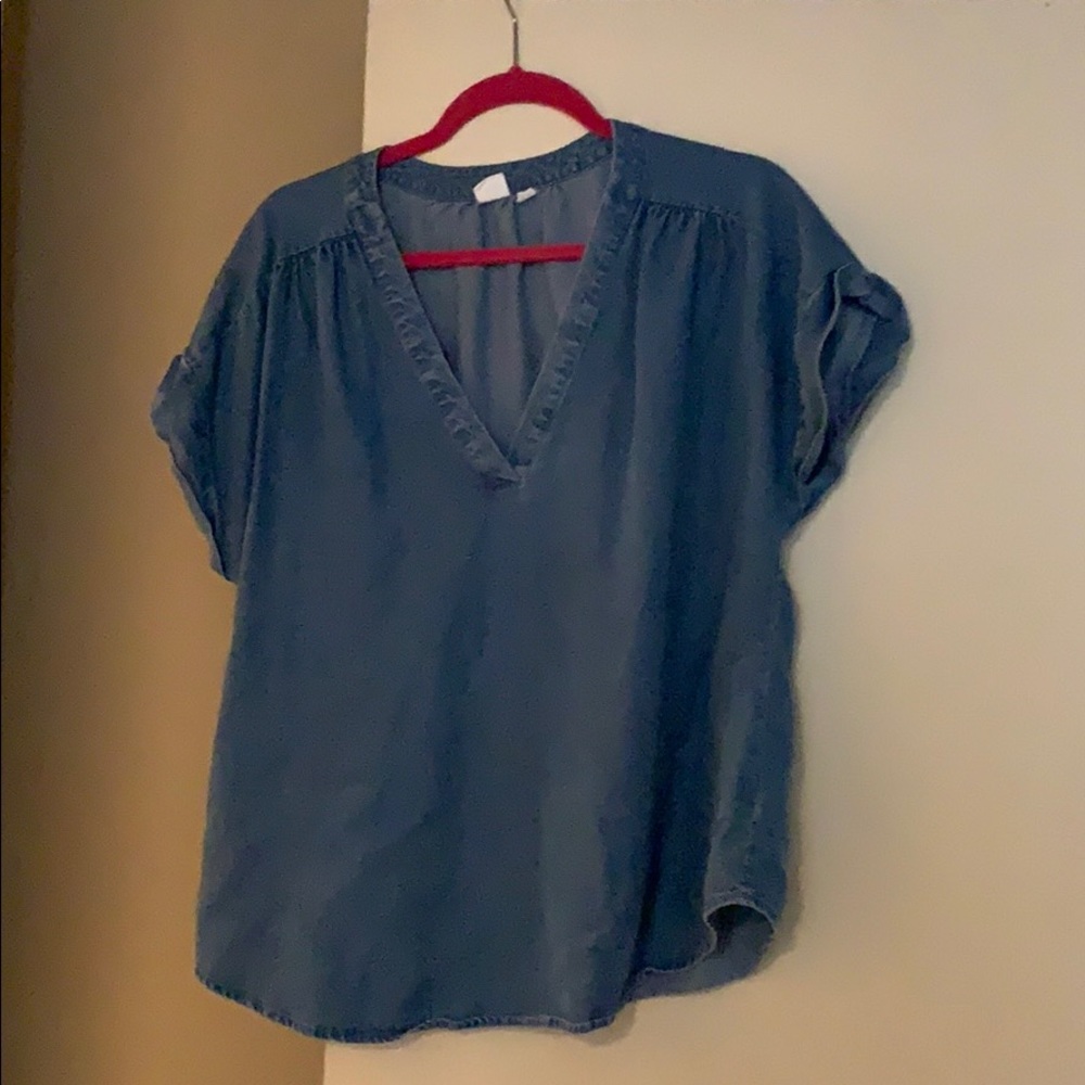 Gap denim jean blouse